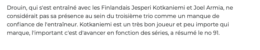 Jonathan Drouin ne le voit pas comme une DÉMOTION!!!!!