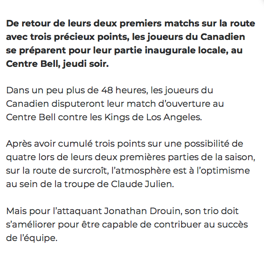 Jonathan Drouin parle vraiment au ON...