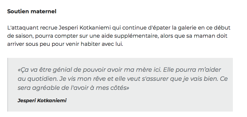 Jonathan Drouin parle vraiment au ON...
