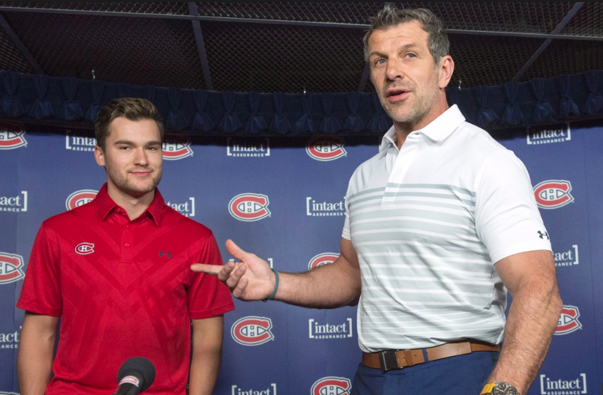 Jonathan Drouin prêt à laisser son 27 à Chucky...et Chucky prêt à laisser son 27 à Joe....