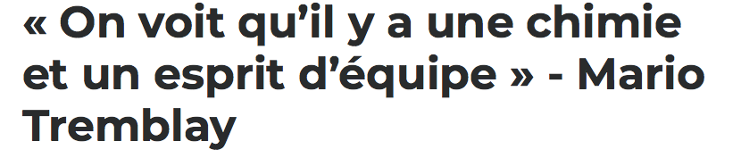 Jonathan Drouin sait que Mario Tremblay est SAOUL..