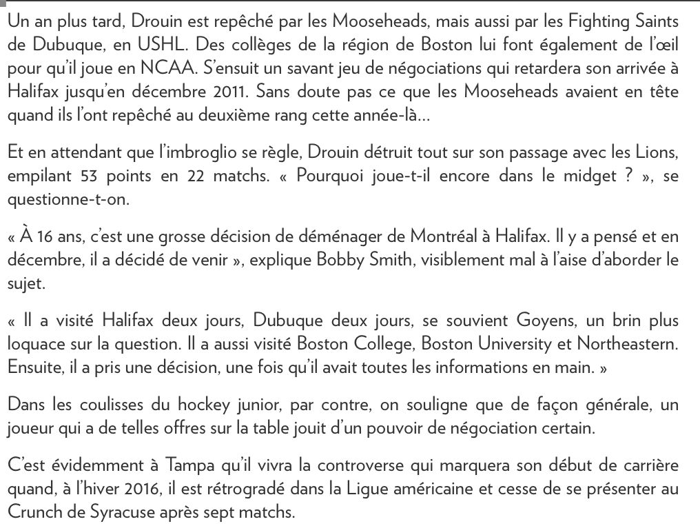  Jonathan Drouin...entre TALENT et CONTROVERSE...