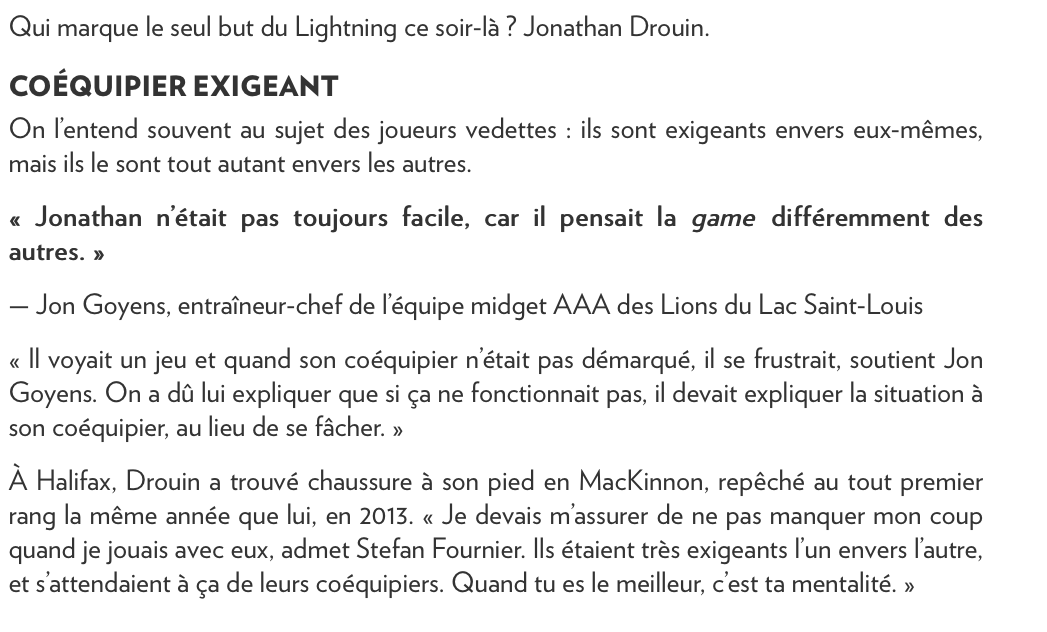 Jonathan Drouin...entre TALENT et CONTROVERSE...