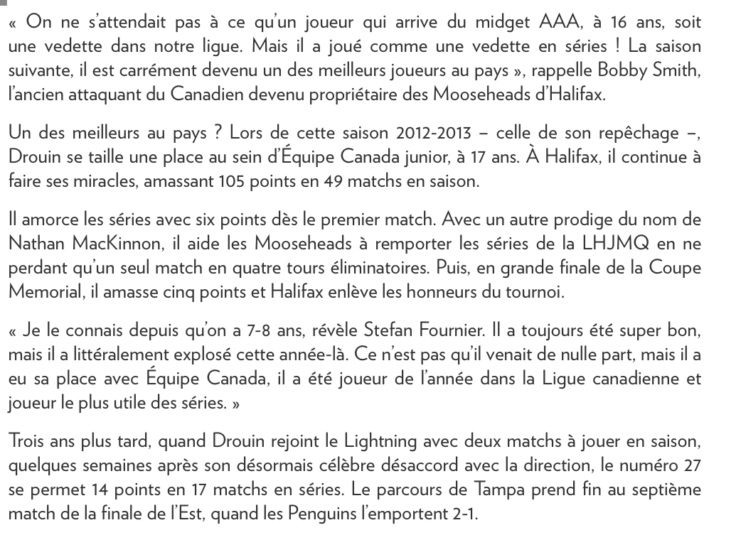  Jonathan Drouin...entre TALENT et CONTROVERSE...