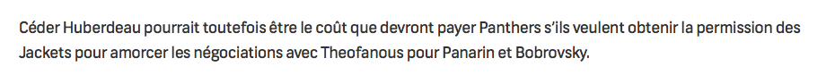 Jonathan Huberdeau à Columbus??????