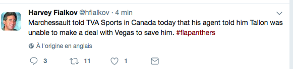 Jonathan Marchessault qui avoue que Vegas n'a pas pu le sauver avec un DEAL...il va se faire SHIPPER à Montréal!!!!!!