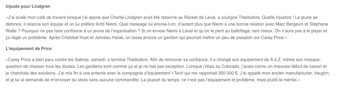  José Théodore peut bien CH...sur le marché montréalais..MAIS...