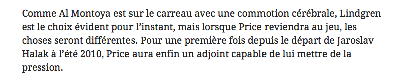 José Théodore...HUMILIE Carey Price..