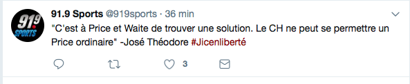 José...prend un MALIN PLAISIR... À DESCENDRE Carey Price...