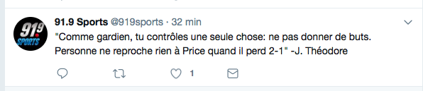 José...prend un MALIN PLAISIR... À DESCENDRE Carey Price...