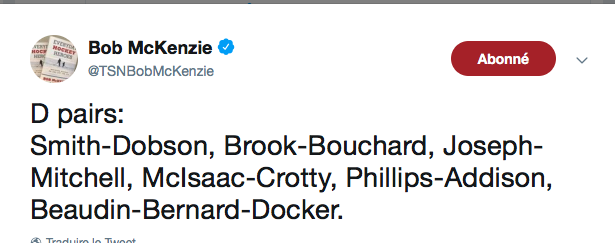 Josh Brook avec Evan Bouchard!!! Nick Suzuki avec....