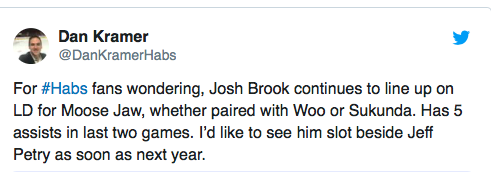 Josh Brook, le prochain partenaire de Shea Weber..