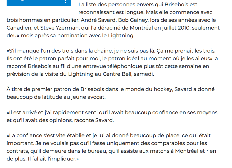 Julien Brisebois...et le PARCOURS digne de CENDRILLON..