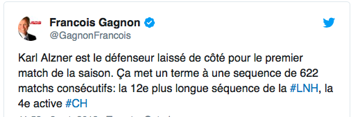 Karl Alzner aurait PÉTÉ une COCHE ce matin...