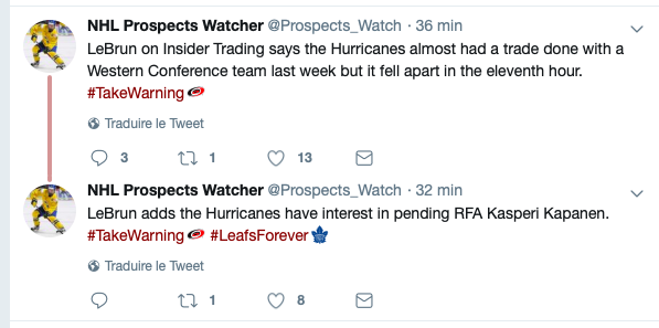 Kasperi Kapanen en Caroline???????