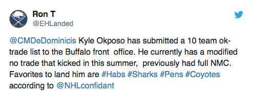 Kyle Okposo à MONTRÉAL ???