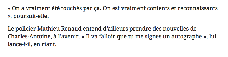 La belle histoire du jour...À faire pleurer...