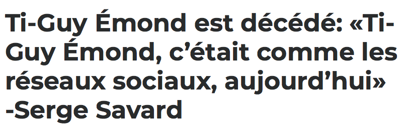 La CITATION du jour appartient à Serge Savard.