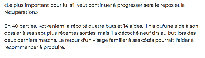 La CONNECTION FINLANDAISE de retour....