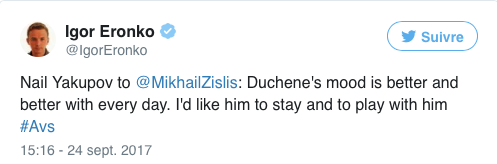 La DÉPRIME de Matt Duchene est TERMINÉE!!!