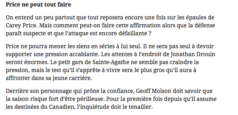 La dernière année...Où les fans du CH sont ACQUIS à Molson?