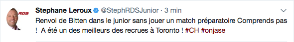 La direction du CH avait pourtant l'air satisfaite de Bitten...