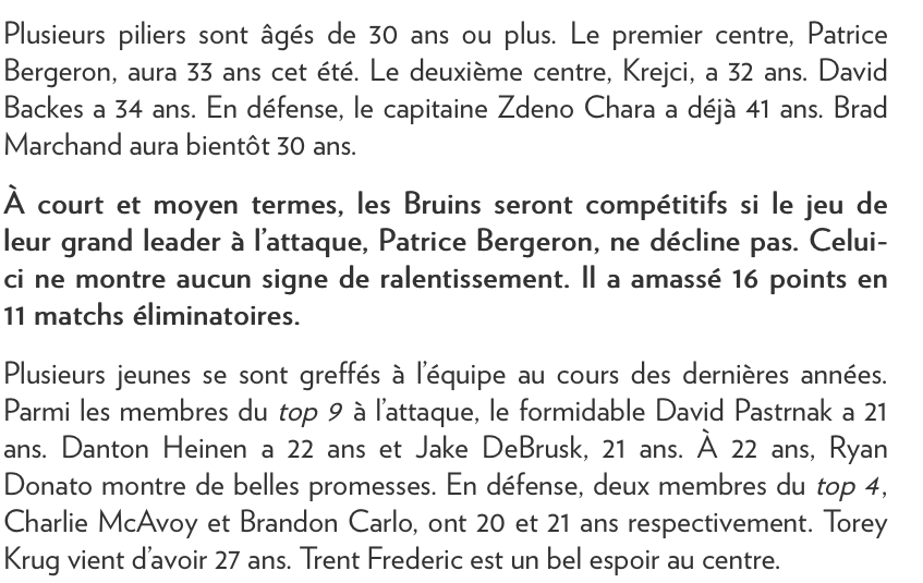 La fenêtre des Bruins est REFERMÉE selon David Krejci....