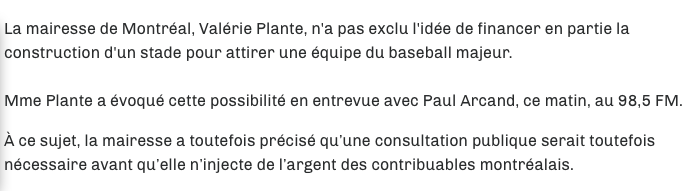 La GRANO s'est réveillée..ça sent les EXPOS à Montréal!!!!