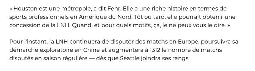 La LNH parle déjà d'une EXPANSION après Seattle....OUBLIEZ QUÉBEC...