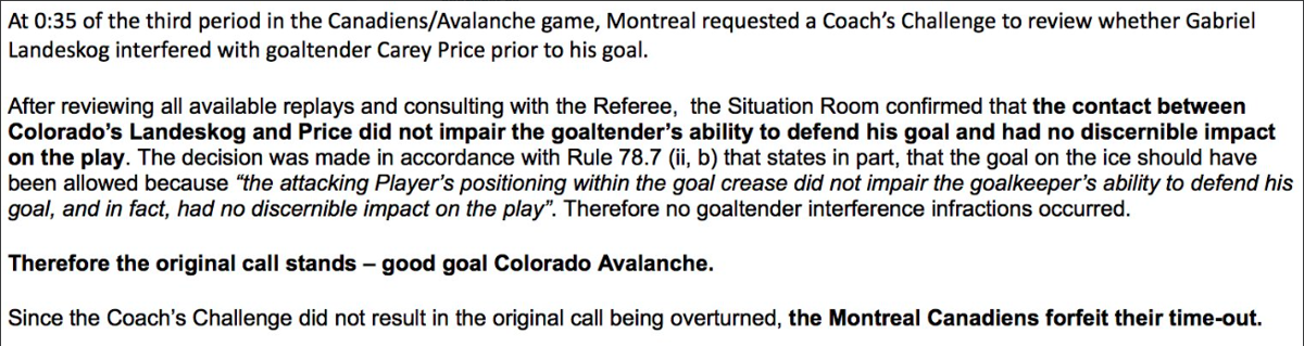 La LNH répond à Claude Julien....