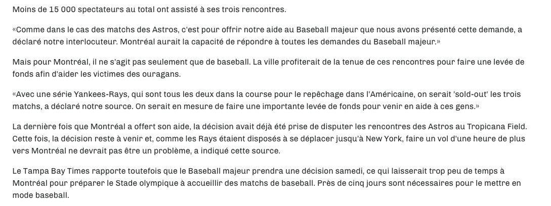 La MLB REJETTE encore Montréal!!!!