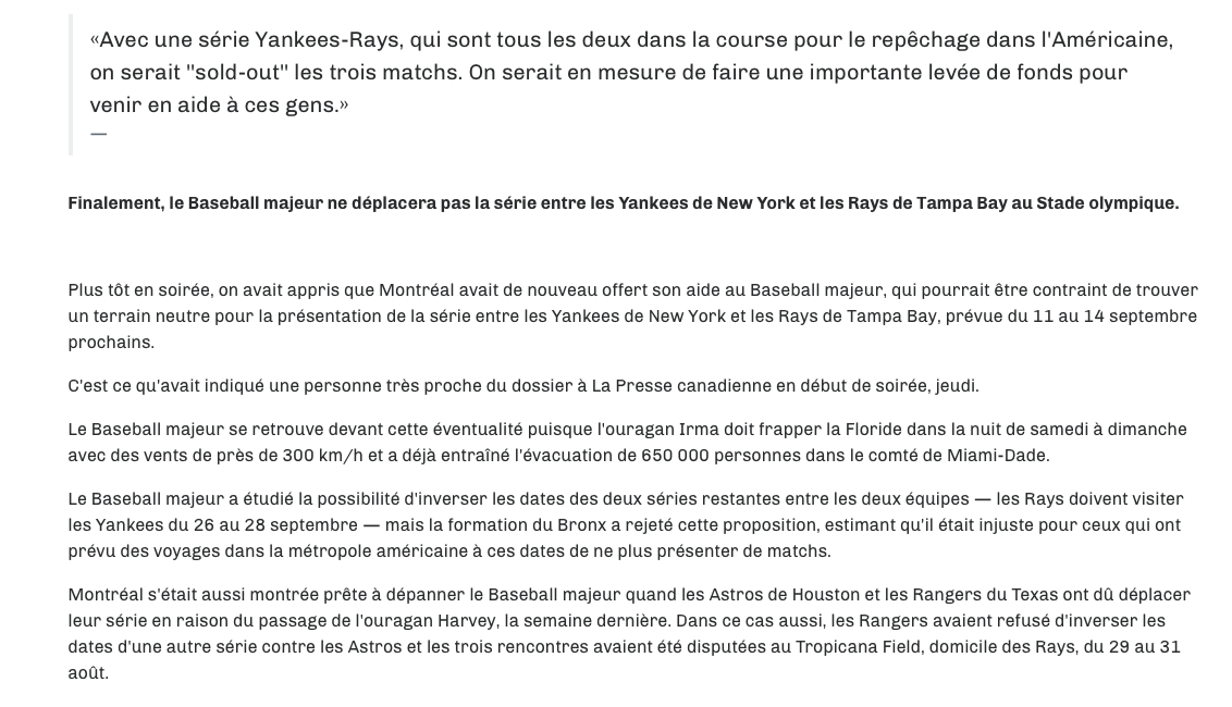 La MLB REJETTE encore Montréal!!!!