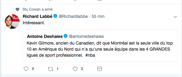 La NBA à Montréal?