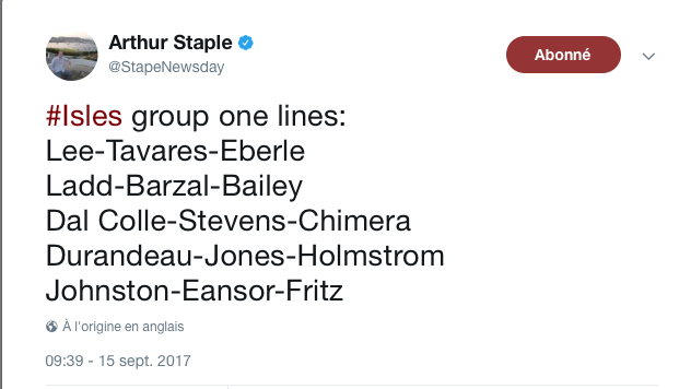 La première ligne des Islanders..Va faire des POINTS en TA...
