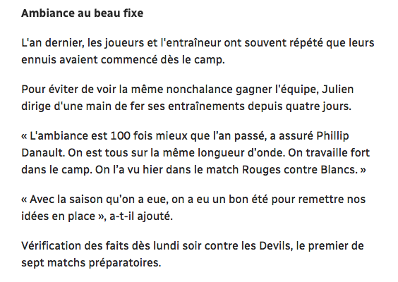 La PRESSION du Centre Bell entier...Sera sur les épaules de Jesperi Kotkaniemi...
