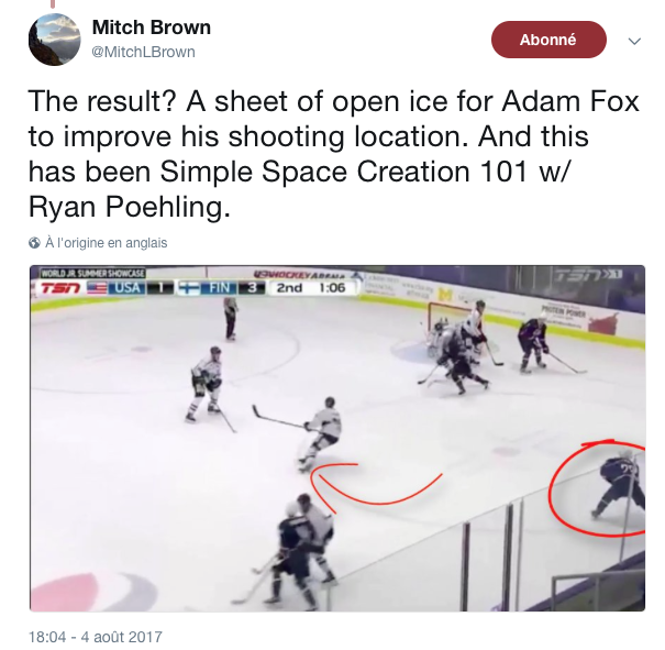 La preuve...Que Ryan Poehling....Sera un CENTRE TWO-WAYS DELUXE...