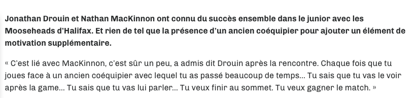 La prochaine étape de Jonathan Drouin...