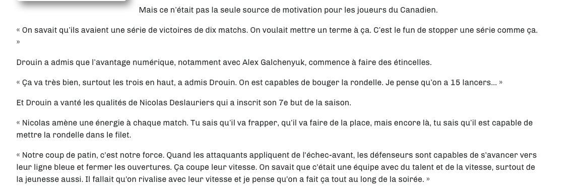La prochaine étape de Jonathan Drouin...