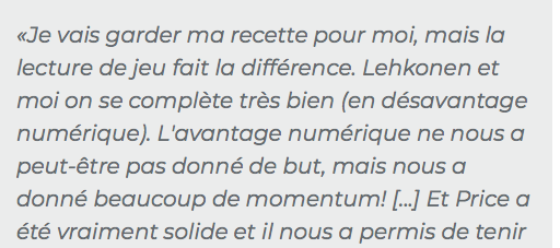 La RECETTE de Phil Danault!!!!