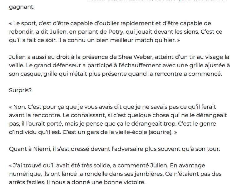 La RÉDEMPTION de Jeff Petry....