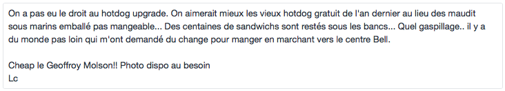 La révolution ALIMENTAIRE de Geoff Molson a FOIRÉ...