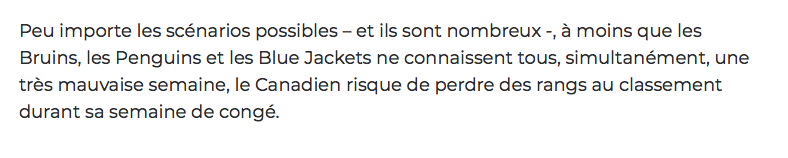 La semaine de CONGÉ...