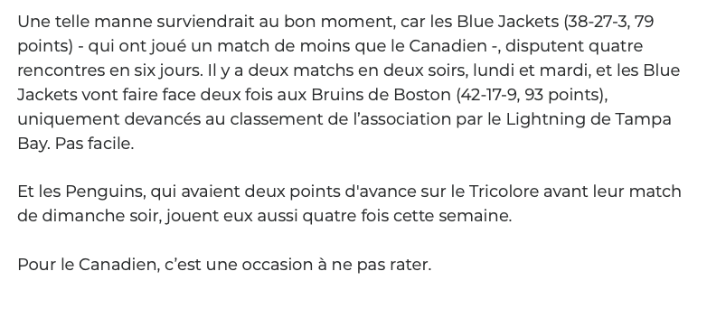 La semaine du CH...Est CRUCIALE..