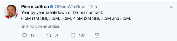 La STM est en FEU!!!! Le contrat de Drouin aussi...