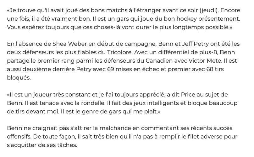 La valeur de Jordie Benn sur le marché... Est POLARISÉE...