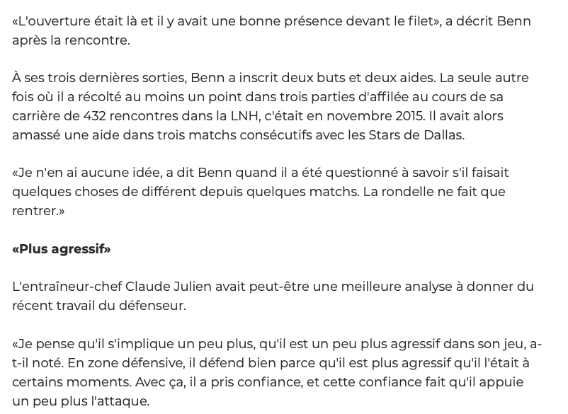 La valeur de Jordie Benn sur le marché... Est POLARISÉE...