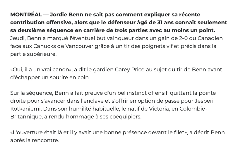 La valeur de Jordie Benn sur le marché... Est POLARISÉE...