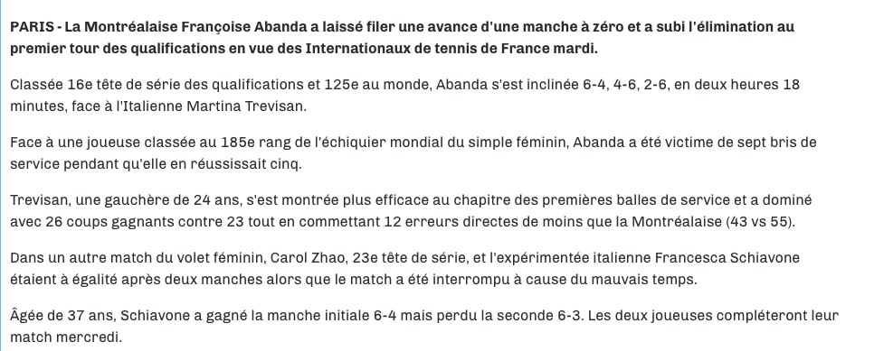 La victime a PERDU!!!! Et ce n'est pas à cause des MÉCHANTS QUÉBÉCOIS RACISTES....