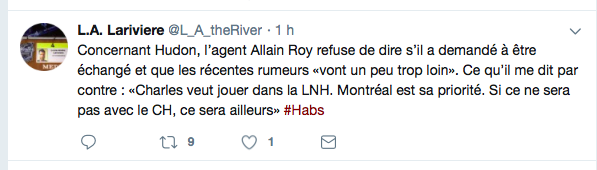 L'agent de Charles Hudon a vraiment une tête de CROSSEUR...