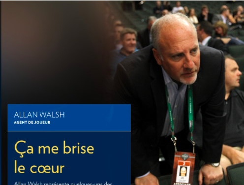 L'agent de Jonathan Drouin, Allan Walsh, est en FURIE contre Claude Julien..